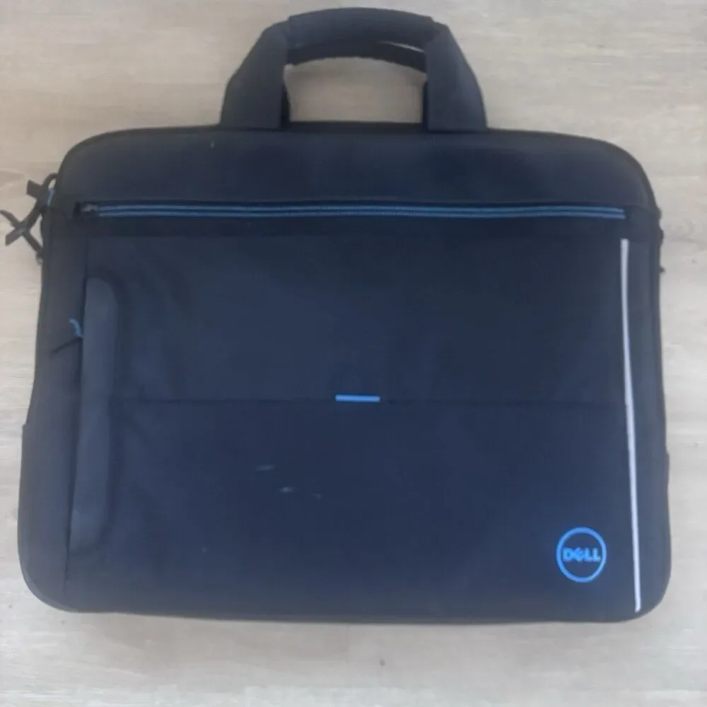 Dell Professional Laptop Briefcase Messenger Bag Black Blue 15